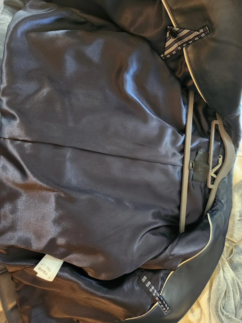 J. Crew Navy Leather Moto Jacket - Women's - Picture 3 of 6